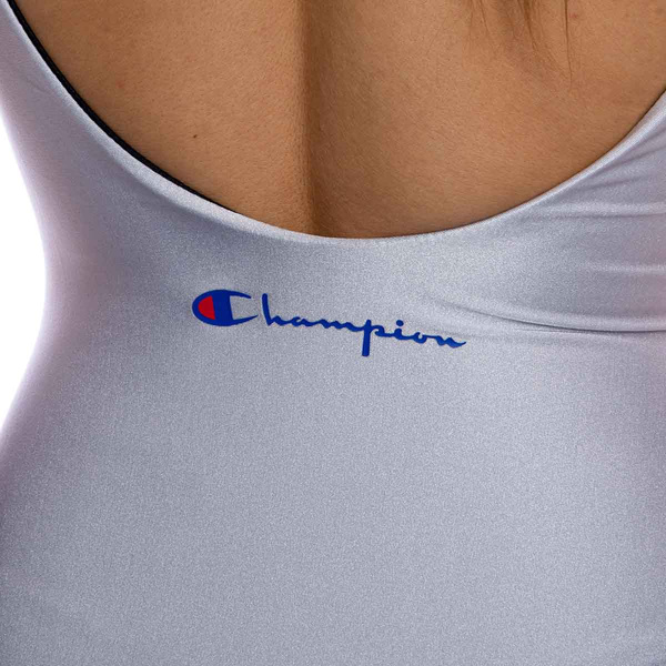 Dwustronny strój kąpielowy Champion Script Logo Swimming Suit czarny