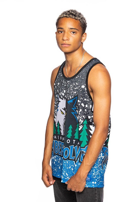 Mitchell & Ness tank top Minnesota Timberwolves Jumbotron Sublimated Tank royal