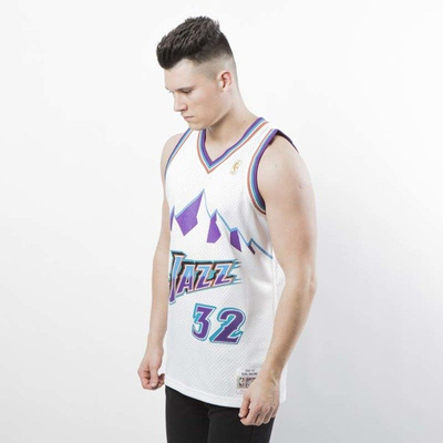 Koszulka Mitchell & Ness Utah Jazz #32 Karl Malone white Swingman Jersey 