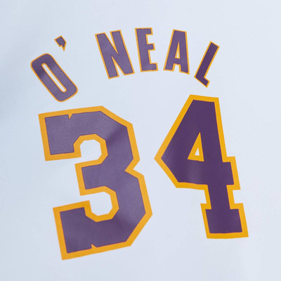 Kurtka Mitchell & Ness Los Angeles Lakers #34 Shaquille O'Neal Player Burst Warm Up Jacket multi/white