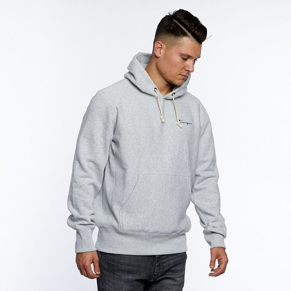 Bluza Champion Small Script Logo Reverse Weave Hoodie grey heather