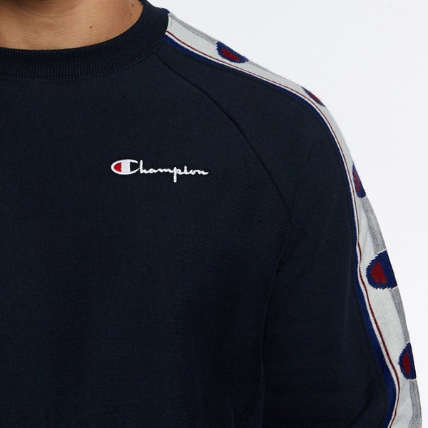 Bluza Champion Script Logo Sleeves Reverse Weave Sweatshirt navy