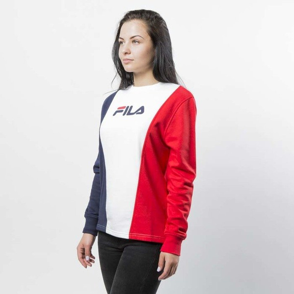 Fila bluza damska Sidra Crewneck peach/white/red