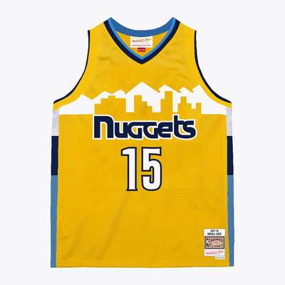 Mitchell & Ness NBA Yellow Jersey Denver Nuggets 2017 Nikola Jokic #15 yellow