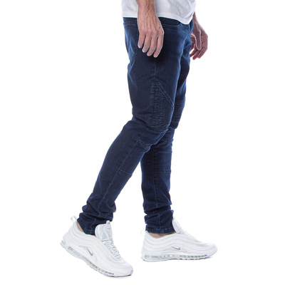 Urban Classics spodnie Slim Fit Biker Jeans dark blue