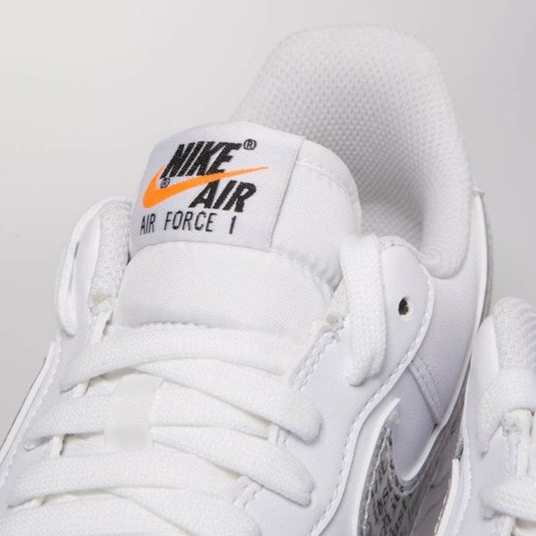 Sneakers buty Nike Air Force 1 '07 LV8 JDI LNTC white/white-black-total orange (BQ5361-100)