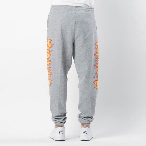 Spodnie dresowe Thrasher Flame Sweatpants heather gray