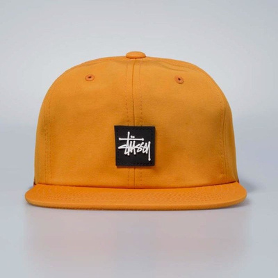Czapka Stussy strapback cap Stock Rubber Patch orange