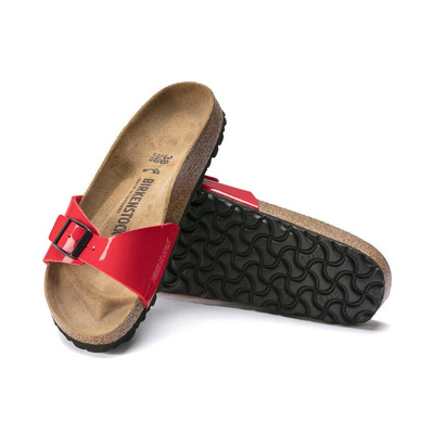 Klapki damskie Birkenstock Madrid BS Narrow Fit czerwone (1019460)