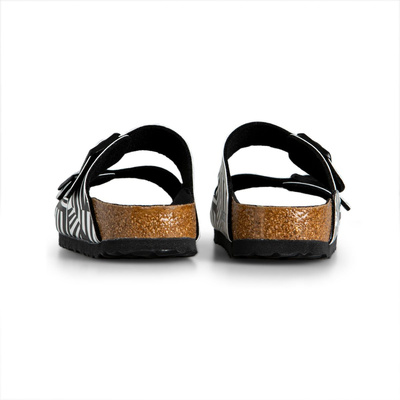 Klapki damskie Birkenstock Arizona BS Narrow Fit czarnobiałe (1017785)