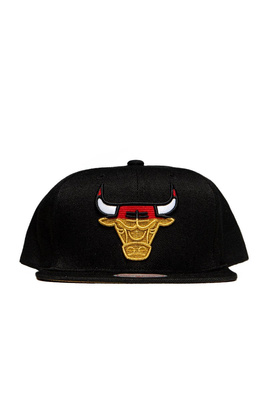 Czapka Mitchell & Ness snapback Chicago Bulls czarna Gold Dip Down Snapback