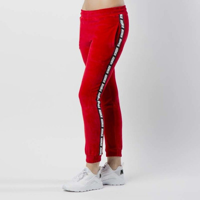 KOKA spodnie dresowe damskie Fake-Tape Velvet Pants red