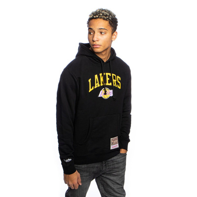 Bluza Mitchell & Ness Los Angeles Lakers czarna Arch Hoody