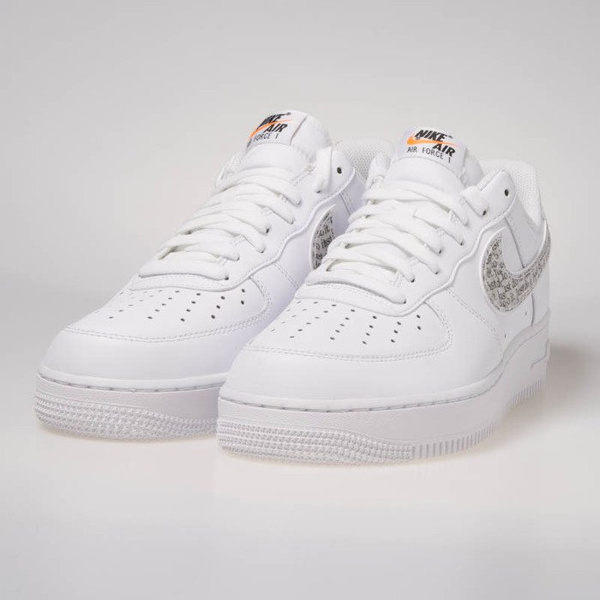 Sneakers buty Nike Air Force 1 '07 LV8 JDI LNTC white/white-black-total orange (BQ5361-100)