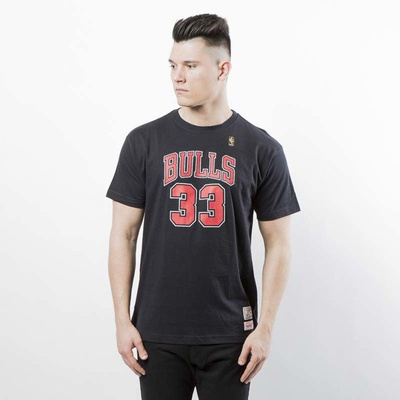 Koszulka Mitchell & Ness Chicago Bulls #33 Scottie Pippen T-shirt black Name & Number Traditional