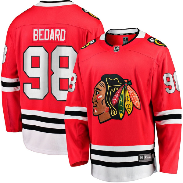 Koszulka Fanatics NHL Home Breakaway jersey Chicago Blackhawks #98 Connor Bedard red