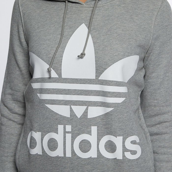Bluza Damska Adidas Originals Trefoil Hoodie medium grey heather