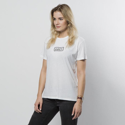 Obey women t-shirt Labour Of Love Chain optic white