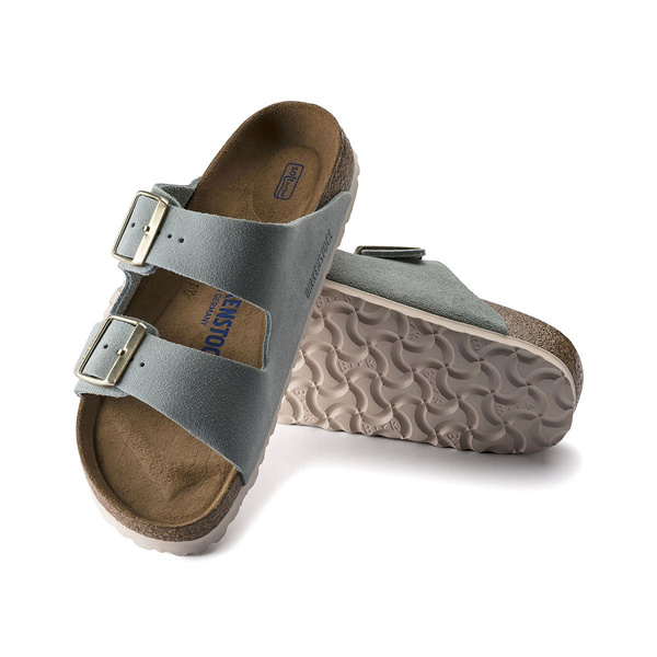 Klapki damskie Birkenstock Arizona BS Narrow Fit niebieskie (1016393)