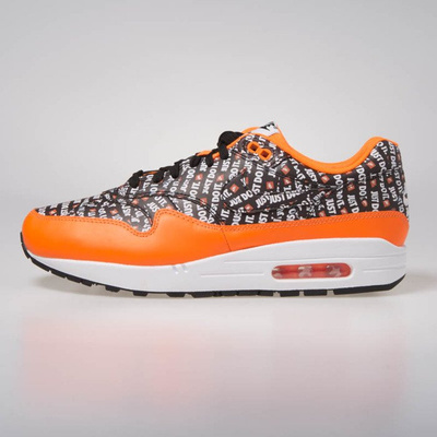Sneakers buty Nike Air Max 1 Premium black/black-total orange-white (875844-008)