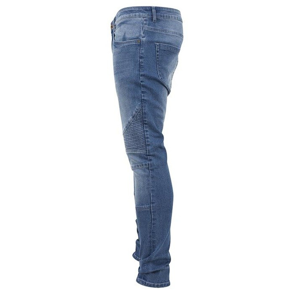 Urban Classics spodnie Slim Fit Biker Jeans blue washed TB1436