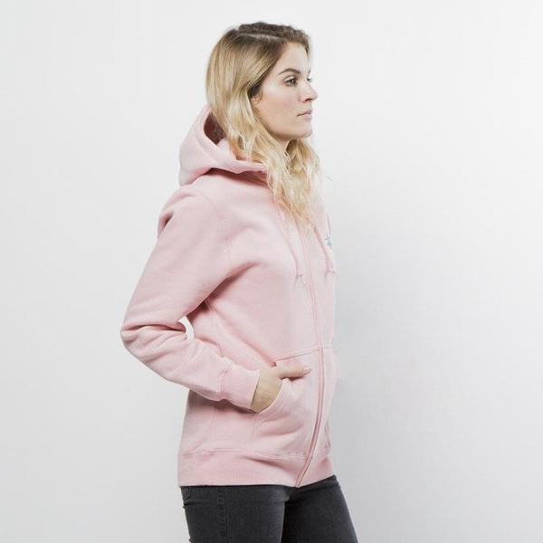 Bluza damska Stussy WMNS sweatshirt Basic Stussy Zip Hood dusty rose