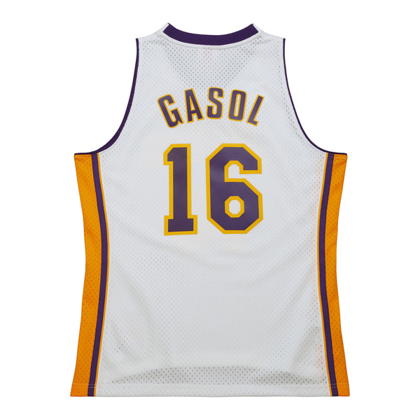 Koszulka Mitchell & Ness Los Angeles Lakers #16 Pau Gasol White Los Lakers Jersey white