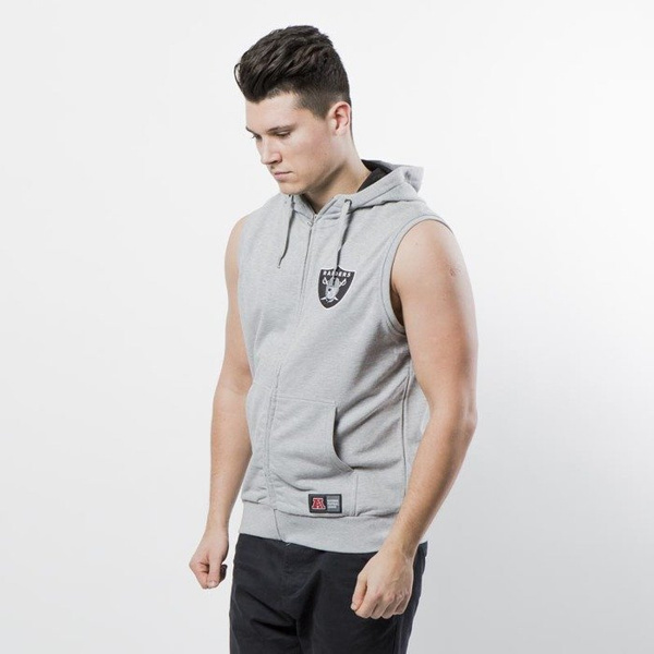 Bezrękawnik Majestic Athletic Oakland Raiders Manial Sleeveless Hoody grey heather MOR1435E2