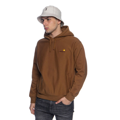 Bluza Carhartt WIP Hooded American Script Sweat brązowa