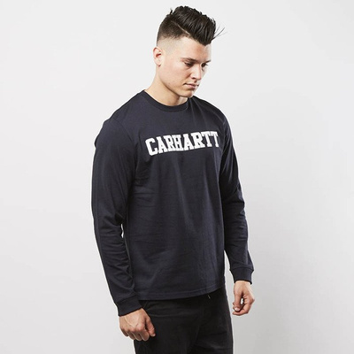 Koszulka Carhartt WIP L/S College Longsleeve dark navy / white 