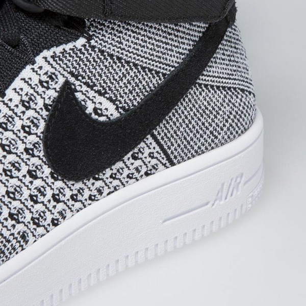 Sneakers buty Nike Air Force 1 Ultra Flyknit Mid black / black-white 817420-005