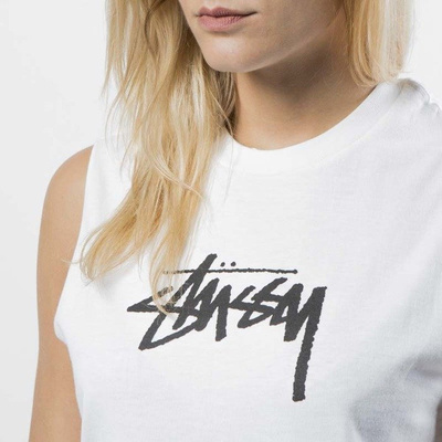 Stussy Tank Top Stock Raw Muscle Tee WMNS white