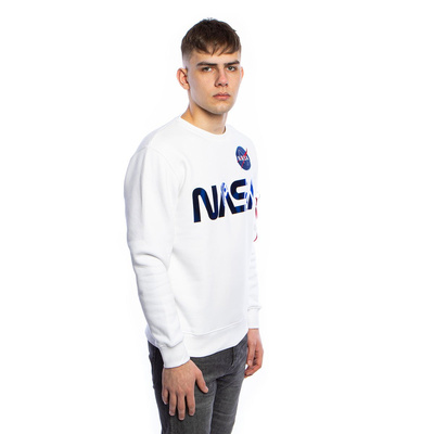Alpha Industries Sweatshirt NASA Reflective Sweater white/blue