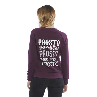 Bluza damska Prosto Klasyk Crewneck Font violet