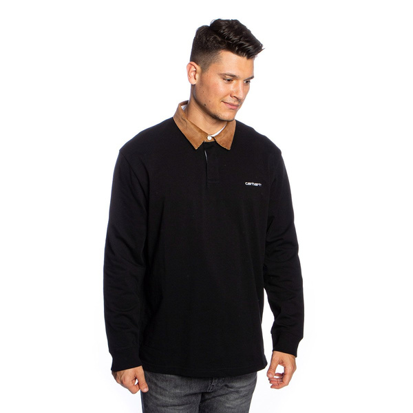Koszulka Longsleeve Carhartt WIP L/S Cord Rugby Polo czarna