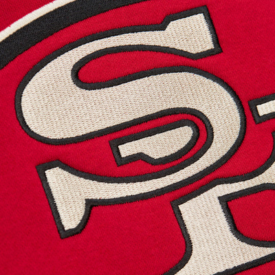 Bluza Mitchell & Ness NFL Heritage Lace-up Crew Vintage Logo San Francisco 49ERS scarlet