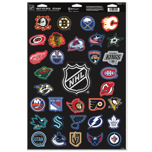WinCraft NHL Multi-Use Decal 11x17 NHL All Teams
