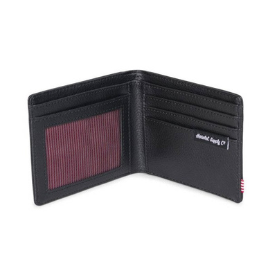 Herschel Hank + Leather Wallet black 10368-00004