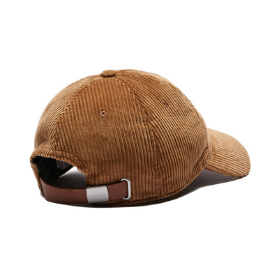 Lacoste Unisex Live Ribbed Velvet Cap brown