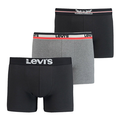 Levi's 3-Pack Men Giftbox Logo Boxer Brief black