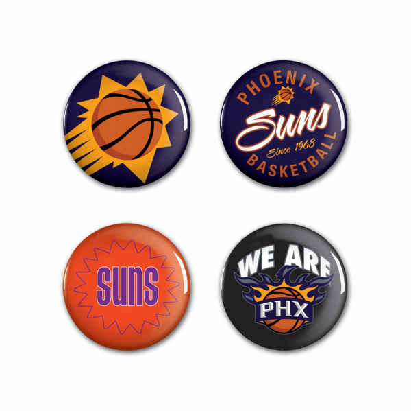 WinCraft NBA Button 4 Pack Phoenix Suns