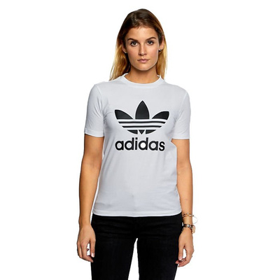 Adidas Originals women t-shirt Trefoil Tee white/black 