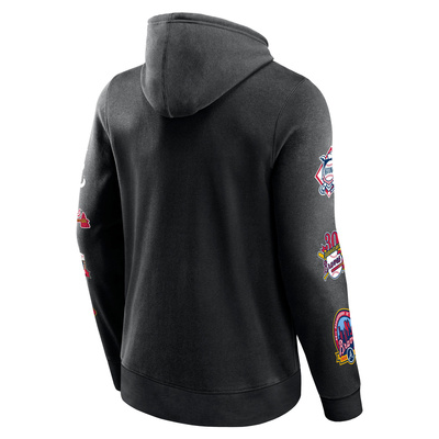 Sweatshirt Fanatics Fundamental Pullover Hood Atlanta Braves black/athletic red