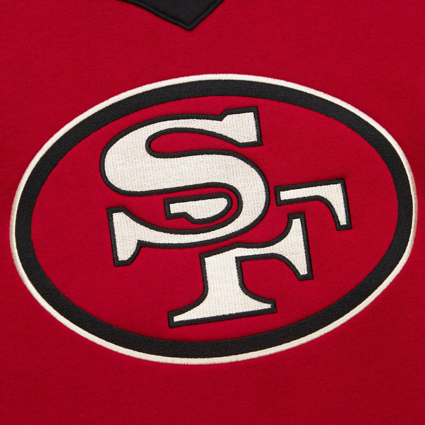 Bluza Mitchell & Ness NFL Heritage Lace-up Crew Vintage Logo San Francisco 49ERS scarlet