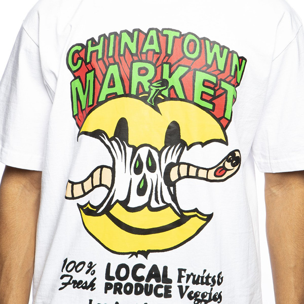 Koszulka Chinatown Market Smiley Local Produce Apple Tee biała