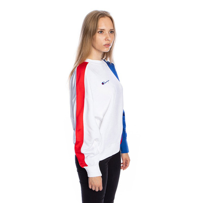 WMNS Sweatshirt Champion Colour Block Popper Cropped Sweatshirt white/blue/red