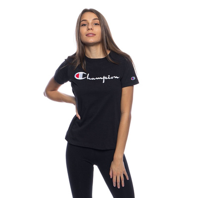 Champion Script Logo Crew Neck WMNS T-shirt black SS20