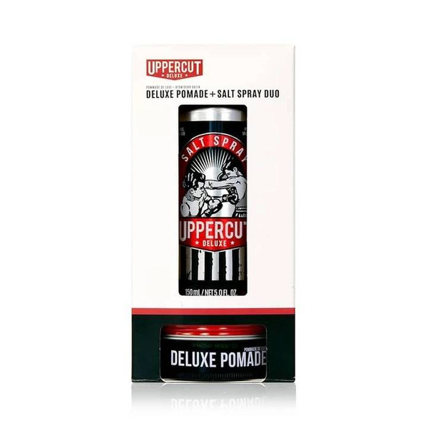 Uppercut Deluxe - Deluxe Pomade And Salt Spray Duo - Zestaw Do Włosów