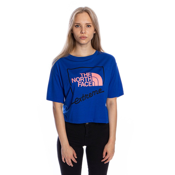 Koszulka damska The North Face SS Extreme Crop Tee niebieska