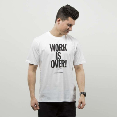 Koszulka Carhartt WIP Work Is Over white / black